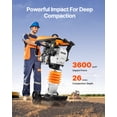 thumbnail image 2 of VEVOR 6.5 HP 196 cc Four-Spring Jumping Jack Vibratory Rammer Tamper Compactor, 2 of 9