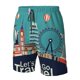 thumbnail image 4 of Balery Let's go Travel Traje de Baño Estilo Hawaiano para Hombre, Shorts de Secado Rápido con Bolsillos-Large, 4 of 6