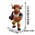 thumbnail image 3 of Charging Bull Olive Tree Resin Statue, Handcrafted Figurine Sculpture with Vintage Finish, for Home Office Desk Bookshelf Western Decor Gift Collection, Orange, 3 of 6