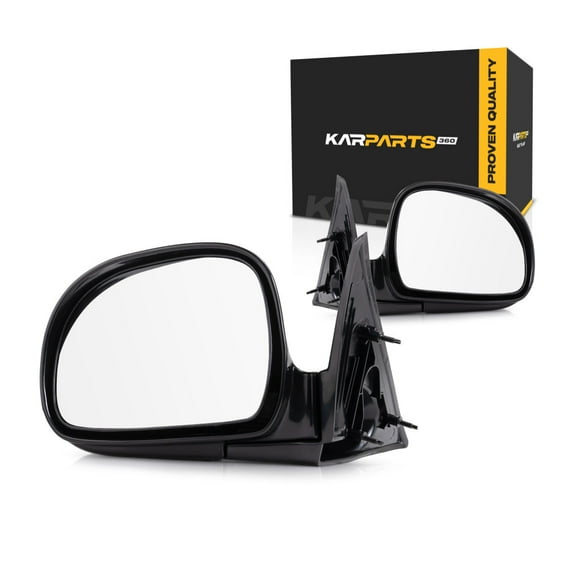 For 1994 1995 1996 1997 Chevy S10 Door Mirror Pair Driver and Passenger Side Unpainted Manual Non-Heated GM1320126