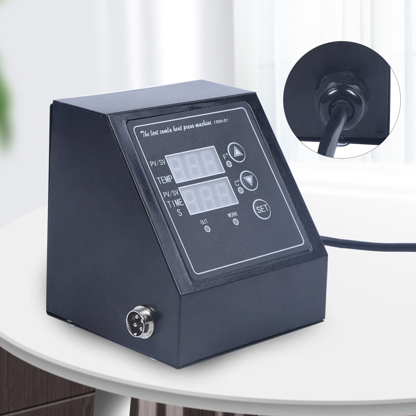 Heat Press Machine Control Box, Dual Display, For T-shirt Heating Parts Heat Press Machine Digital Control Box, 110V