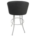 thumbnail image 3 of Tobias Designs Joey 26" Vinyl Swivel Counter Metal Bar Stool in Moonstone/White, 3 of 3
