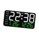 thumbnail image 4 of Reloj despertador digital con fecha y temperatura para dormitorio, sala de estar y escritorio. Negro con luz verde., 4 of 9