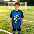 thumbnail image 2 of Gunia T Shirts For Toddler Boys Football Graphic Short Sleeve Breathable Sporty Tee Activewear Youth Casual Shirt Tops Blue 4-5 Years, 2 of 4