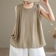 thumbnail image 5 of Xuyuer Women Sleeveless Sweater Tank Round Neck Casual Geometric Knit Sweater Top Women's Floral Print Tunic Tank Tops Blouse Shirts Loose Fit Graphic Tees Summer Vintage Tank Tops 2026, 5 of 9