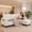 Corduroy Beige, variant on Homall 72" L-Shaped Modular Sectional Sofa 3 Seat Cloud Sofa Couch with Moveable Ottoman for Living Room,Dark Gray