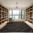 thumbnail image 2 of ODIKA 9'x12' Brown Green Modern Bohemian Stripes Washable Area Rug Contemporary Geometric Line Design Low Pile, Flatwoven, for Great Room, Indoor Concept, Large Living, 2 of 7