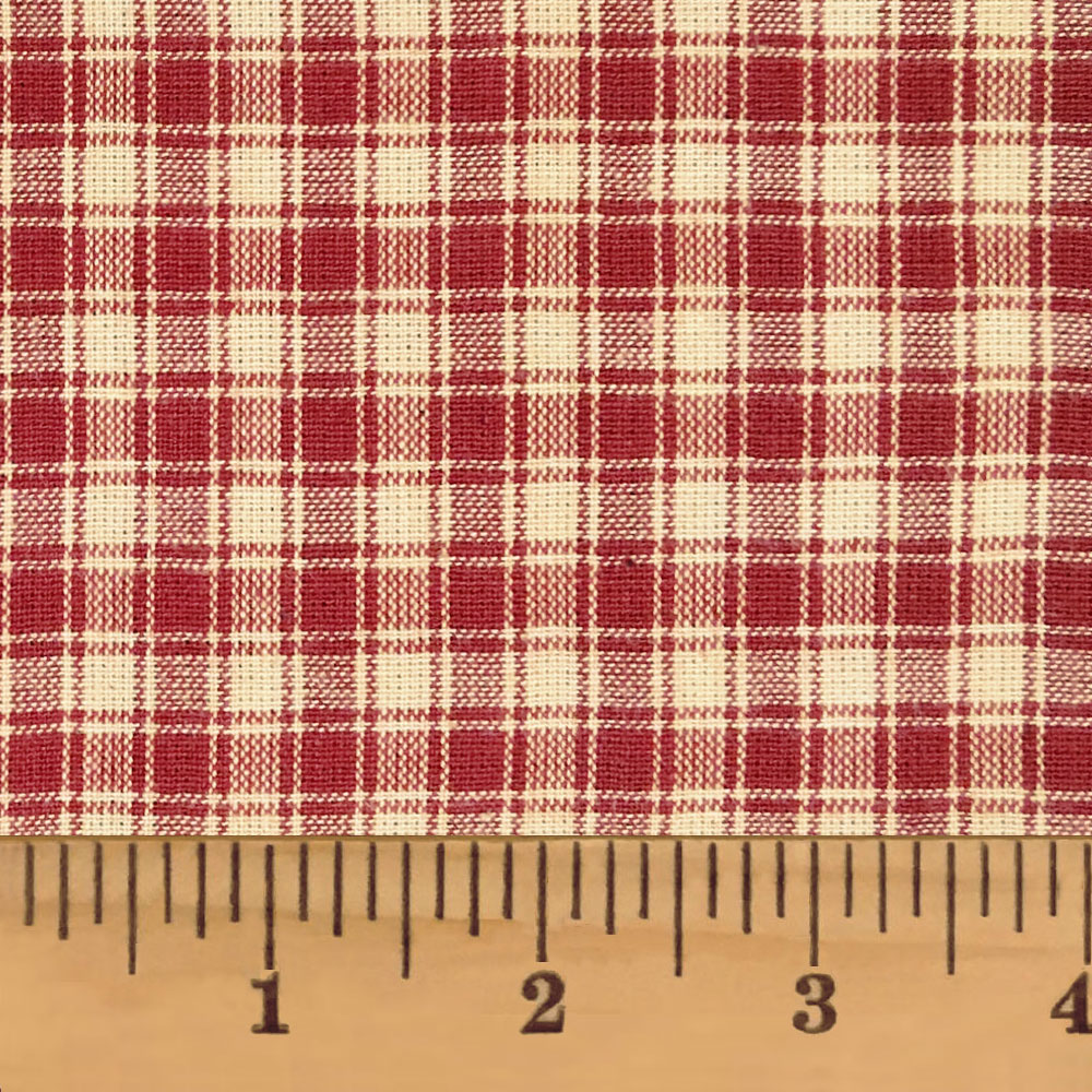 Autumn Red 4 Plaid Homespun Cotton Fabric -Sold by the Yard- JCS Fabric