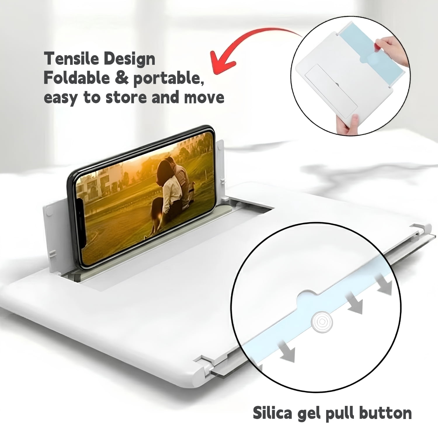 16"Mobile Phone Magnifier - Ultra-HD Screen Magnifier for Easy TV Viewing Orientation for Landscapes Use Eye Protection Full-Screen Mobile Phone Magnification