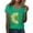 Green, variant on Women's Sunflower T-Shirt - Plus Size Summer Top - Short Sleeve Graphic Tee - V-Neck Casual Wear | Baberdicy | Women's Sunshade Summer T Shirt Plus Size Loose Top Top Girls Short (Black | L)