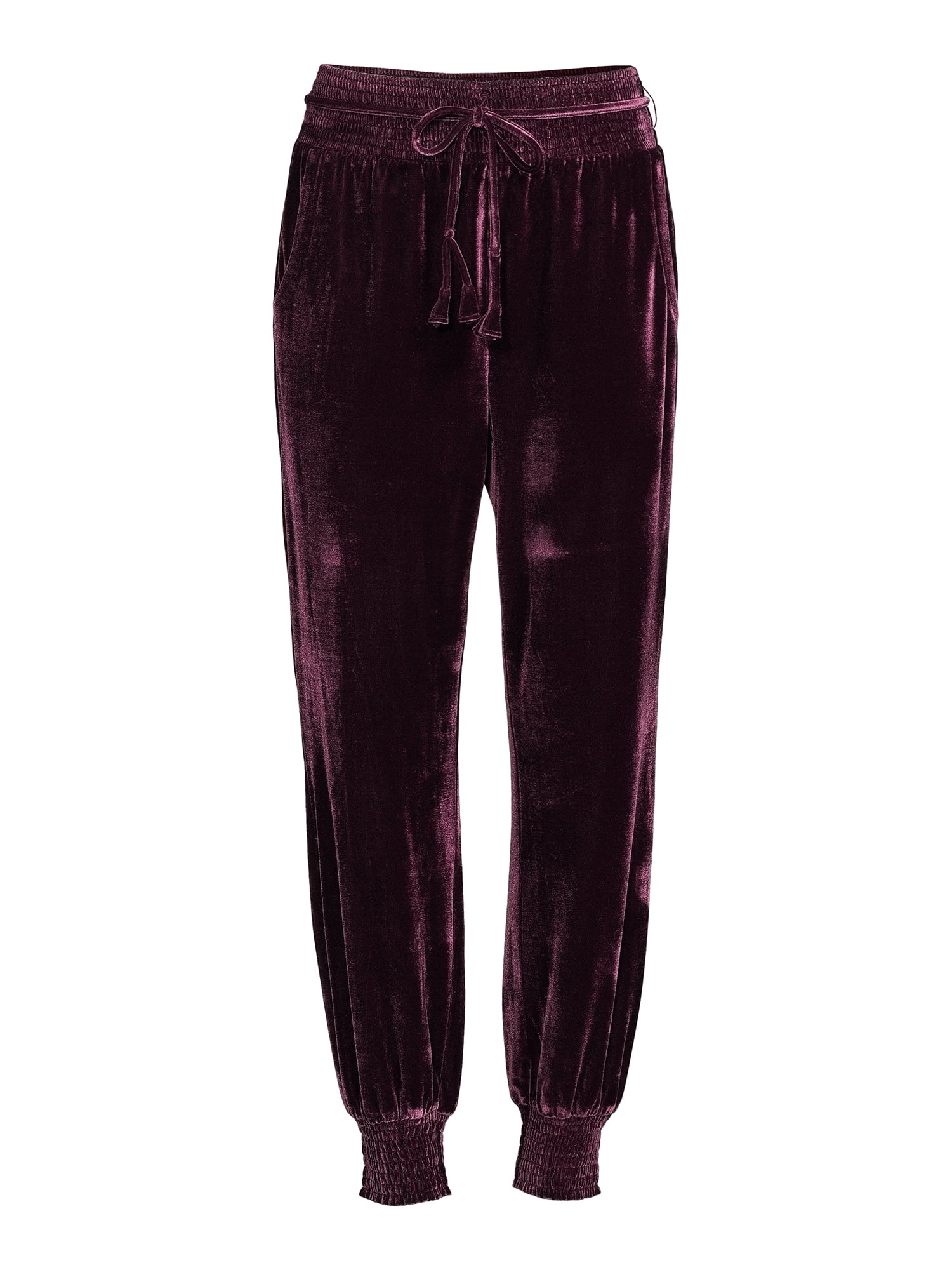 Time and Tru Women's Plush Velour Joggers