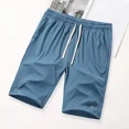 thumbnail image 5 of Men's Shorts Summer Pure Color Five Point Sports Casual Short Pants Quick Dry Lightweight Drawstring Athletic Running Men, 5 of 6