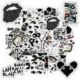 thumbnail image 5 of 35pcs Retro Stickers Stationery Stickers Music Stickers Rock and Roll Stickers for Laptops Suitcase Guitar, 5 of 9