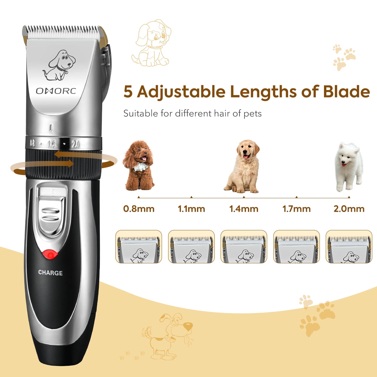Omorc dog on sale clippers