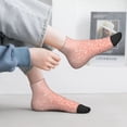 thumbnail image 2 of Rateoe Rose Gold Glitter Pattern Quarter Crew Socks,Toe Seamed Ankle Socks,Cotton Cushioned Breathable Athletic Crew Sports Socks, 2 of 7