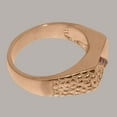 thumbnail image 4 of LBG British Made 10k Rose Gold Natural Pink Tourmaline Mens band Ring - 33 size options - Size 12, 4 of 6