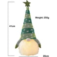 thumbnail image 2 of Luces de decoraciones navideñas, sombrero de copo de nieve sueco hecho a mano escandinavo con luz LED para decoración decoración del hogar vacaciones de San Valentín (verde) 1, 2 of 5