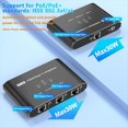 thumbnail image 4 of Gigabit PoE Switch 1 in 3 Out 30W Per Port Network Hub RJ45 for IP Cameras VoIP Phones 328 Ft Range, 4 of 8