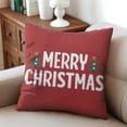 thumbnail image 4 of Merry Christmas Santa Claus Tree Throw Pillow Case Square Throw Pillow Case 2 Pack Christmas Throw Cushion Case for Couch Sofa Bed Farmhouse, 4 of 7