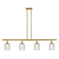 thumbnail image 3 of 516-4I-BB-G559-5CL Innovations Lighting Bridal Veil - 4 Light Stem Hung Island In Art Deco Style-9.5 Inches Tall and 48 Inches Wide-Brass Finish, 3 of 7