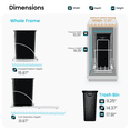 thumbnail image 3 of Home Zone Living 7.6 Gallon Steel Garbage Can with Mounting Frame, Hardware, Liner, and Guide, 3 of 11