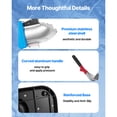 thumbnail image 5 of KFFKFF Electric Ice Crusher Machine, 220lbs/hr Snow Cone Maker with 4 Blades, Stainless Steel Shaved Ice Machine, 300W 1400RPM for Home and Commercial Applications, Blue, 5 of 9