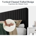 thumbnail image 4 of Bed Frame Full Bed Frame With Tufted Headboard With Vertical Access With Sturdy Wooden Slats, Velvet Upholstered Platform Bed My Lux Decor Round, 4 of 6