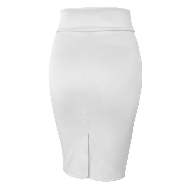 METHOD Women's Midi Skirt Stretch Knit Bodycon Slim Fit Office