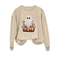 thumbnail image 6 of MexChoioe Women Long Sleeve Pullover Sweatshirt Crew Neck Halloween Front Graphic for Casual Fall Outings Hooded Sweatshirt, 6 of 6