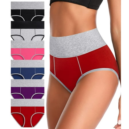 

ASIMOON Cotton Womens Underwear Postpartum Panties Ladies Tummy Control Soft Briefs
