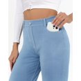 thumbnail image 3 of Vaqueros TONIRY de pierna ancha para mujer, talle alto, azul cielo, 3 of 6