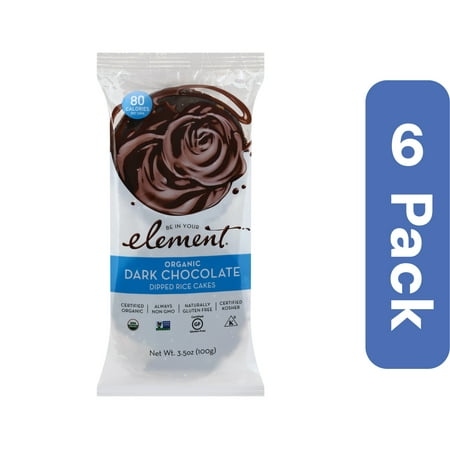 Element Snacks Rice Cake Dark Chocolate 3.5 oz (Pack Of 6)