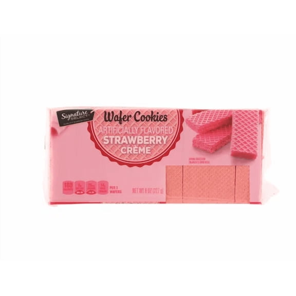 Signature S Strawberry Crème Flavored Crispy Wafer Cookies