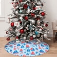 thumbnail image 5 of Yiaed Sailboats On A Waves Print Christmas Tree Skirt , Tree SkirtsTree Mat for Christmas Winter Holiday Indoor Decorations-36", 5 of 7