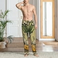 thumbnail image 2 of Hirioo Vintage Garlic Bread Illustration for Men's PJ Pajama Pants Sleep Pants Men's Home Trousers with Pockets,S-3XL-X-Large, 2 of 6