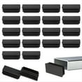 thumbnail image 2 of Paquete de 200 Tapones Rectangulares de 1 X 2 Pulgadas para Extremos de Tubos, Tapones de Plástico Negros, Tapones Rectangulares para Pies, Tapones de Plástico para Tubos., 2 of 5