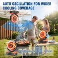 thumbnail image 5 of Rechargeable Solar Fan, Solar Camping Fan with LED Lantern, Portable Fan with Solar Panel, Battery Operated Powered Outdoor Tent Fans for Picnic, Barbecue, Fishing, Travel, 5 of 8