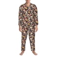 thumbnail image 3 of Sikiie rock Skull record artist Mens Pajama Set, Soft Warm Long Sleeve Sleepwear, Cozy Button-Down Pjs for Men-Medium, 3 of 7