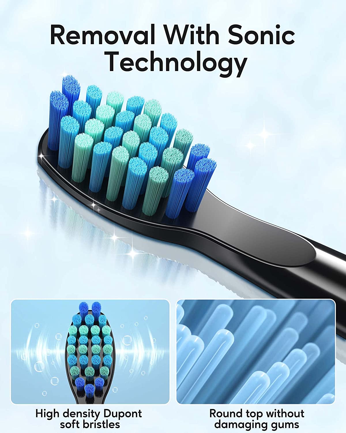 4 Pack Electric Toothbrush Replacement Heads Compatible With Dnsly