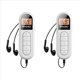 thumbnail image 1 of 2X Mini Radio FM de Bolsillo 300MAh Radio PortáTil Recargable 76-108MHZ con Pantalla LCD Retroiluminada Auriculares con Cable de 3,5 mm, 1 of 4