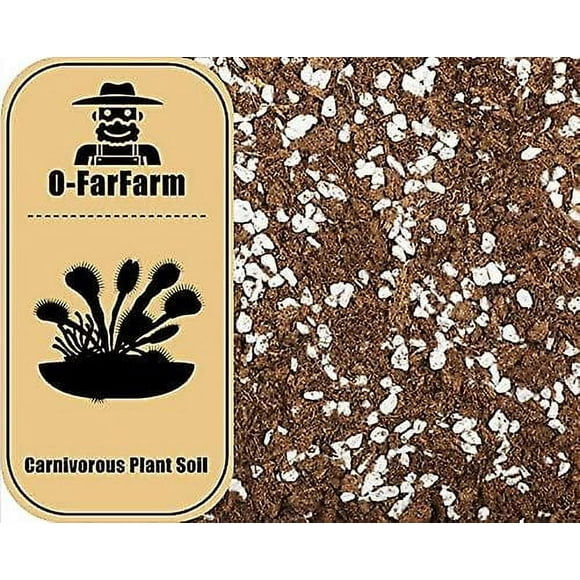 Carnivorous Plant Soil Mix 4qt, Sphagnum Peat Moss Perlite Mix 1:1 Ratio, Carnivorous Soil for Venus, Sundews, and Pitcher Plants(1qt)