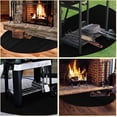 thumbnail image 6 of Fireplace Rug,Fireplace Rugs Fireproof,Half Round Black Black Fire Retardant,Stove Indoor Outdoor,Waterproof,Heatproof,Oilproof,Anti-Slip,For Kitchen,Fireplace,Camping,Barbecue Grill,Patios, 6 of 8