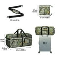 thumbnail image 2 of WANDF Foldable Duffel Bag 65L with Shoes Compartment Overnight Weekender Travel Duffle Carry On Bag for Men Women Waterproof Tear Resistant (Camo), 2 of 5