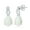 White Opal, variant on Infinity Design with Pear-Shaped Created Blue Opal Dangling Stud Earrings Sterling Silver Jewelry for Women or Teens