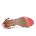 thumbnail image 4 of Dream Pairs Women Low Wedge Heel Sandals Open Toe Ankle Strap Buckle Lady Work Casual Shoes INGRID CORAL/NUBUCK Size 7, 4 of 4