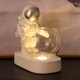 thumbnail image 3 of GOOHOCHY Maceta hidropónica de vidrio con flores, adorno de astronauta de resina con luz, 3 of 8