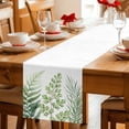 thumbnail image 5 of Table Runner - 70 Inch Long, Green Leaves Kitchen Dining Table Runner Dresser Scarves, Summer Botanical Watercolor Leaf Farmhouse Farmhouse Decor for Coffee Tables Wedding Party Banquet, 5 of 8