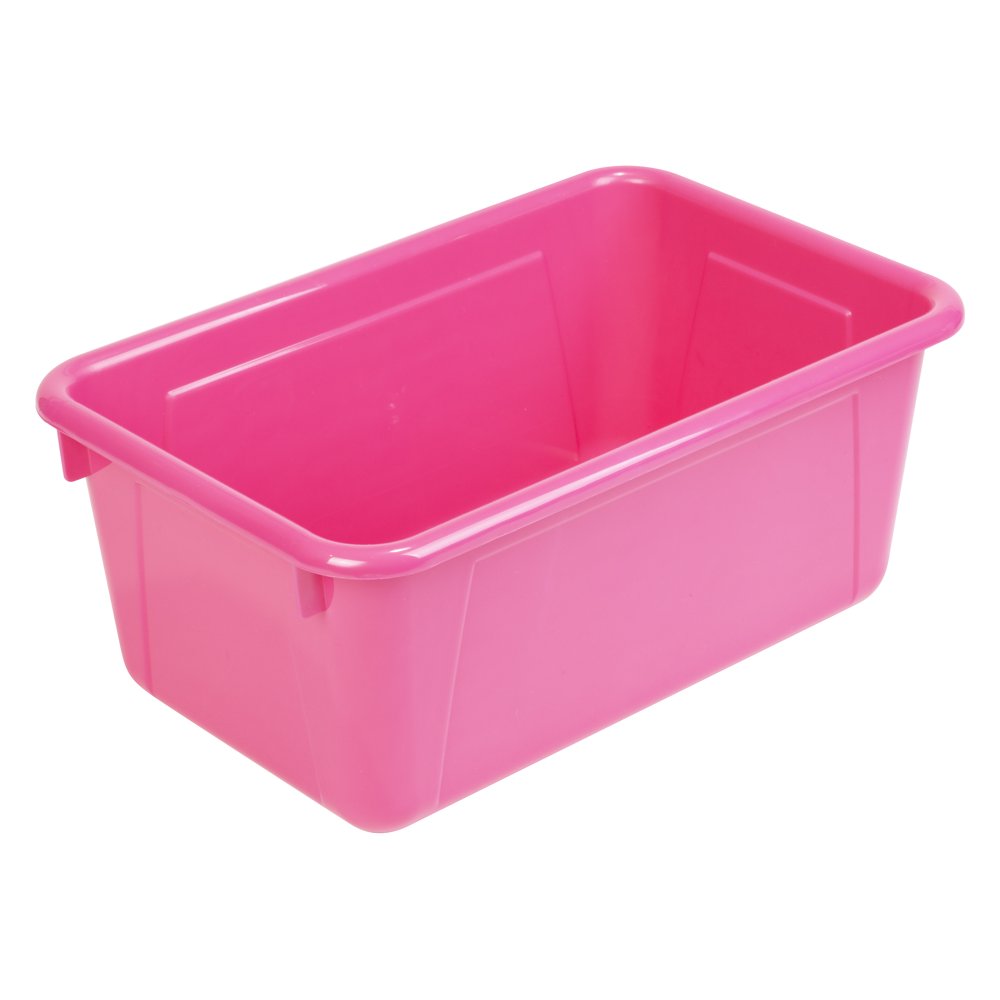 Pen+Gear Plastic Small Cubby Bin, Kids' Craft Organizer, Fuchsia Burst