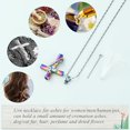 thumbnail image 6 of Butterfly Cross Urn Necklace for Ashes Crystal Butterfly Keepsake Memorial Gifts Cross Ash Pendant Keepsake Jewelry Memorial Ash Jewelry for Loss of Loved One, 6 of 7