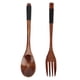 thumbnail image 1 of Utensilios de madera Cuchara Tenedor, Juego de tenedor de cuchara japonés Juego de tenedor de cuchara japonés Cubiertos de madera Logre más, 1 of 14